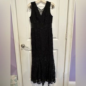Long Black Formal Naked Dress